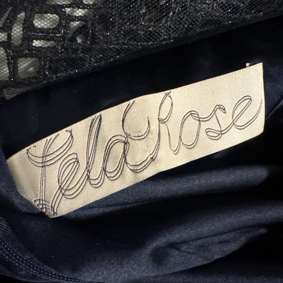 Lela Rose sheath dress / gown rare Metallic 3/4 sleeves & neck accent. vintage - Picture 4 of 14